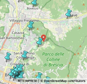 Mappa Via Valle di Mompiano, 25133 Brescia BS, Italia (3.5845)