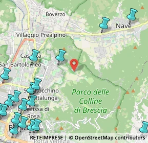 Mappa Via Valle di Mompiano, 25133 Brescia BS, Italia (3.661)