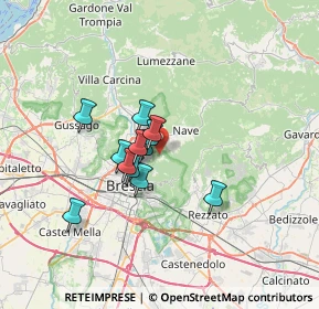 Mappa Via Valle di Mompiano, 25133 Brescia BS, Italia (4.67083)