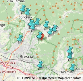 Mappa Via Valle di Mompiano, 25133 Brescia BS, Italia (3.95)
