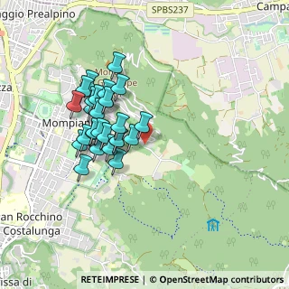 Mappa Via Valle di Mompiano, 25133 Brescia BS, Italia (0.78148)