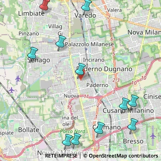 Mappa Via Piaggio, 20037 Paderno Dugnano MI, Italia (2.99273)