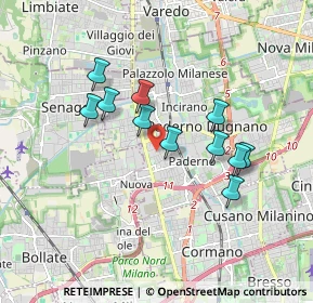 Mappa Via Piaggio, 20037 Paderno Dugnano MI, Italia (1.51182)