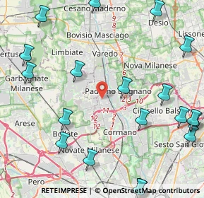 Mappa Via Piaggio, 20037 Paderno Dugnano MI, Italia (5.9615)