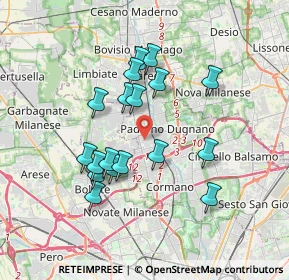 Mappa Via Piaggio, 20037 Paderno Dugnano MI, Italia (3.19333)