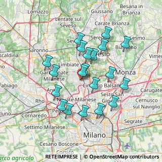 Mappa Via Piaggio, 20037 Paderno Dugnano MI, Italia (6.528)