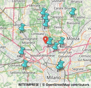 Mappa Via Piaggio, 20037 Paderno Dugnano MI, Italia (7.94083)