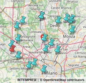 Mappa Via Piaggio, 20037 Paderno Dugnano MI, Italia (9.043)