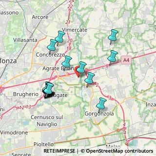 Mappa Via Santa Giuliana, 20867 Caponago MB, Italia (3.6525)