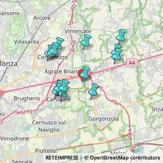 Mappa Via Santa Giuliana, 20867 Caponago MB, Italia (3.33533)