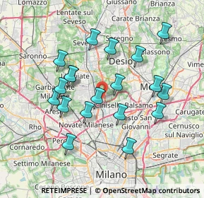 Mappa Via Luigi Negrelli, 20037 Paderno Dugnano MI, Italia (6.93263)