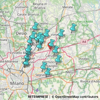 Mappa E64 & A4 Torino - Trieste, 20864 Agrate Brianza MB, Italia (6.583)