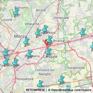 Mappa E64 & A4 Torino - Trieste, 20864 Agrate Brianza MB, Italia (5.79667)
