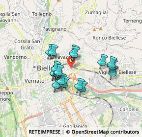 Mappa VIA DE MOSSO, 13900 Biella BI, Italia (1.35895)