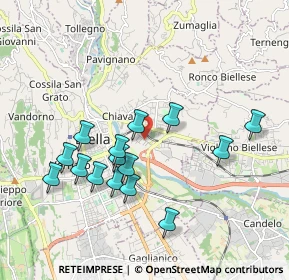 Mappa VIA DE MOSSO, 13900 Biella BI, Italia (1.812)