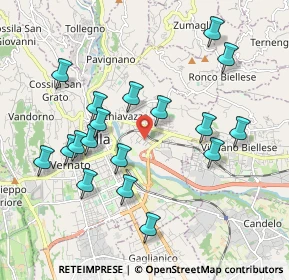 Mappa VIA DE MOSSO, 13900 Biella BI, Italia (1.96944)