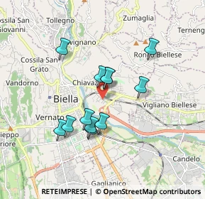 Mappa VIA DE MOSSO, 13900 Biella BI, Italia (1.43833)