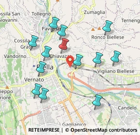 Mappa VIA DE MOSSO, 13900 Biella BI, Italia (1.92231)