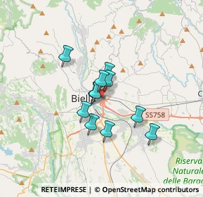 Mappa VIA DE MOSSO, 13900 Biella BI, Italia (2.27455)