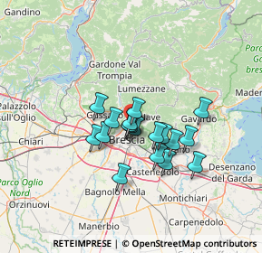 Mappa Via Senatore Diogene Valotti, 25133 Brescia BS, Italia (9.33333)