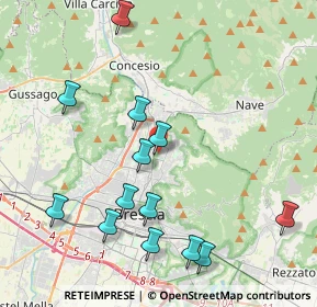 Mappa Via Senatore Diogene Valotti, 25133 Brescia BS, Italia (4.46538)