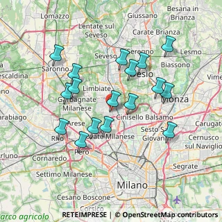 Mappa Via SS 35 dei Giovi, 20032 Cormano MI, Italia (6.93118)