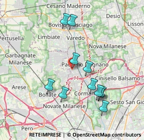 Mappa Via Pietro Nenni, 20037 Paderno Dugnano MI, Italia (3.63818)