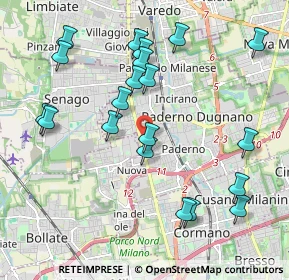 Mappa Via Pietro Nenni, 20037 Paderno Dugnano MI, Italia (2.1415)