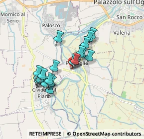 Mappa Via per Cividate, 25037 Pontoglio BS, Italia (1.4355)