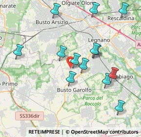 Mappa Via A. Pacinotti, 20035 Villa Cortese MI, Italia (4.02538)