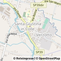 Kaart Santa Giustina in Colle
