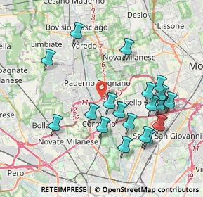 Mappa Via Generale Carlo Alberto dalla Chiesa, 20037 Paderno Dugnano MI, Italia (3.9615)