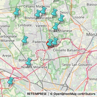 Mappa Via Generale Carlo Alberto dalla Chiesa, 20037 Paderno Dugnano MI, Italia (5.06667)