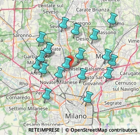 Mappa Via Generale Carlo Alberto dalla Chiesa, 20037 Paderno Dugnano MI, Italia (6.93105)
