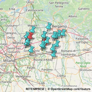 Mappa Via Ugo Foscolo, 24045 Fara Gera d'Adda BG, Italia (9.67)