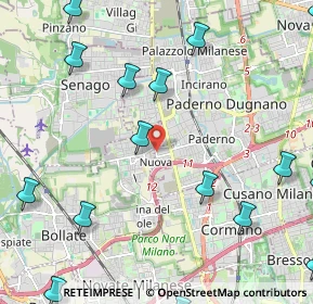Mappa Via Brigate Partigiane, 20037 Paderno Dugnano MI, Italia (3.21389)