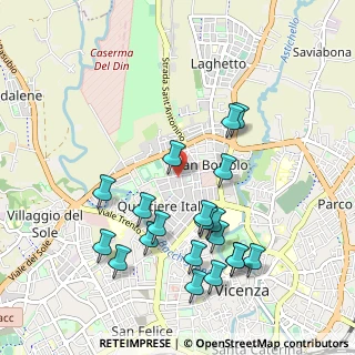 Mappa Via Giovanni Prati, 36100 Vicenza VI, Italia (1.0305)