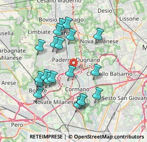 Mappa Via Eugenio Curiel, 20037 Paderno Dugnano MI, Italia (3.6085)