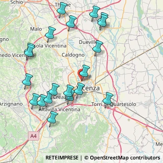 Mappa Viale Arturo Ferrarin, 36100 Vicenza VI, Italia (9.398)