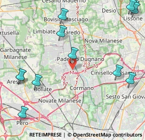 Mappa Via Fiume, 20037 Paderno Dugnano MI, Italia (5.8425)