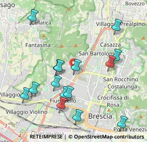 Mappa Via Giovanni Battista Zuaboni, 25127 Brescia BS, Italia (2.15333)