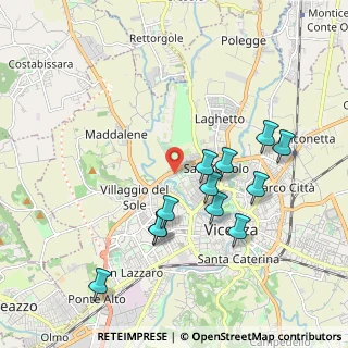 Mappa Via Ugo Capitanio, 36100 Vicenza VI, Italia (1.875)