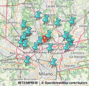 Mappa Via Ezio Vanoni, 20037 Paderno Dugnano MI, Italia (7.067)