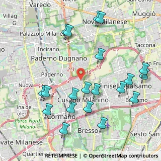 Mappa Via Ezio Vanoni, 20037 Paderno Dugnano MI, Italia (2.3665)