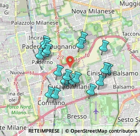 Mappa Via Ezio Vanoni, 20037 Paderno Dugnano MI, Italia (1.571)