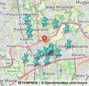 Mappa Via Ezio Vanoni, 20037 Paderno Dugnano MI, Italia (1.68063)