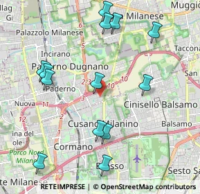 Mappa Via Ezio Vanoni, 20037 Paderno Dugnano MI, Italia (2.29385)