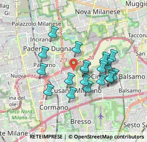 Mappa Via Ezio Vanoni, 20037 Paderno Dugnano MI, Italia (1.5325)