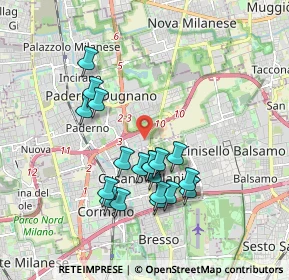 Mappa Via Ezio Vanoni, 20037 Paderno Dugnano MI, Italia (1.70316)