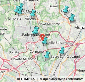 Mappa Via Ezio Vanoni, 20037 Paderno Dugnano MI, Italia (4.57083)